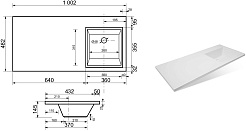 Style Line Тумба с раковиной Даллас 100 R Люкс Plus 3 ящика белая – фотография-15